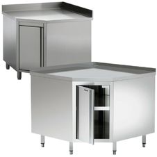 Edelstahl Eck-Schränke